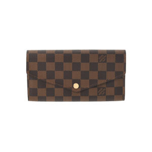 Louis Vuitton Damier Portefeuille Wallet Sarah Envelope Brown Long